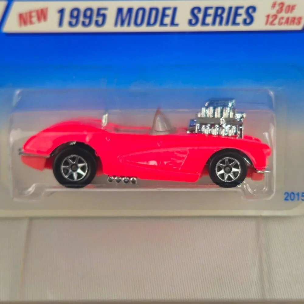 1995 Hot Wheels #341 Model Series 3/12 '58 CORVETTE‎ COUPE Pink Variant (K227)